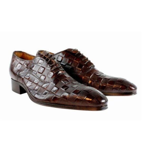 Zan Brown Oxford Mens Leather Shoe main image 7